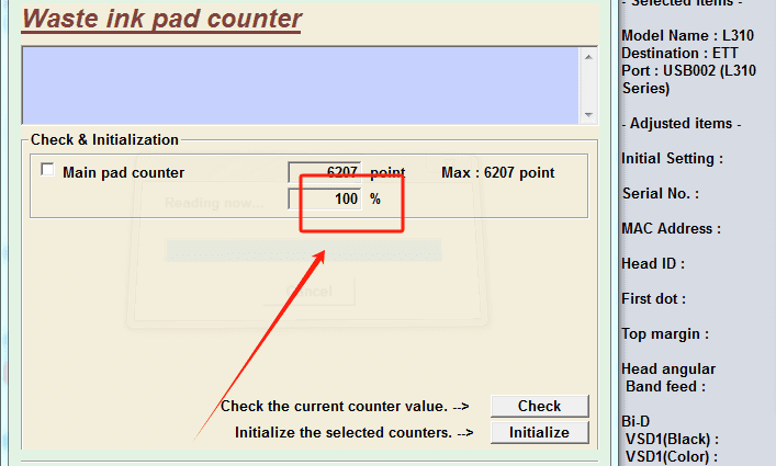 爱普生L4168打印机错误E-11废墨清零软件下载及远程维修指南